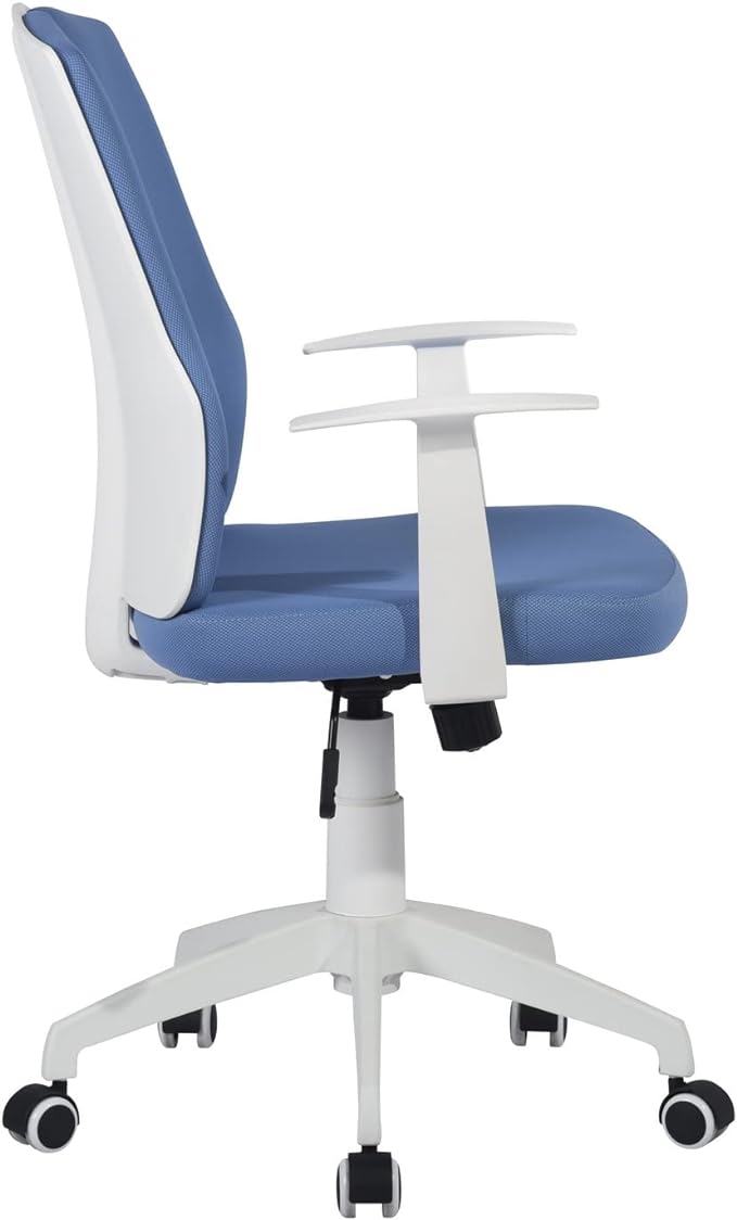 Homylin Home Office Chair Ergonomic Chair Office Chair with Breathable Mesh Seat/Lumbar Support/Armrest, Executive Rolling Swivel Adjustable Task Chair for Teens Adults, Light Blue