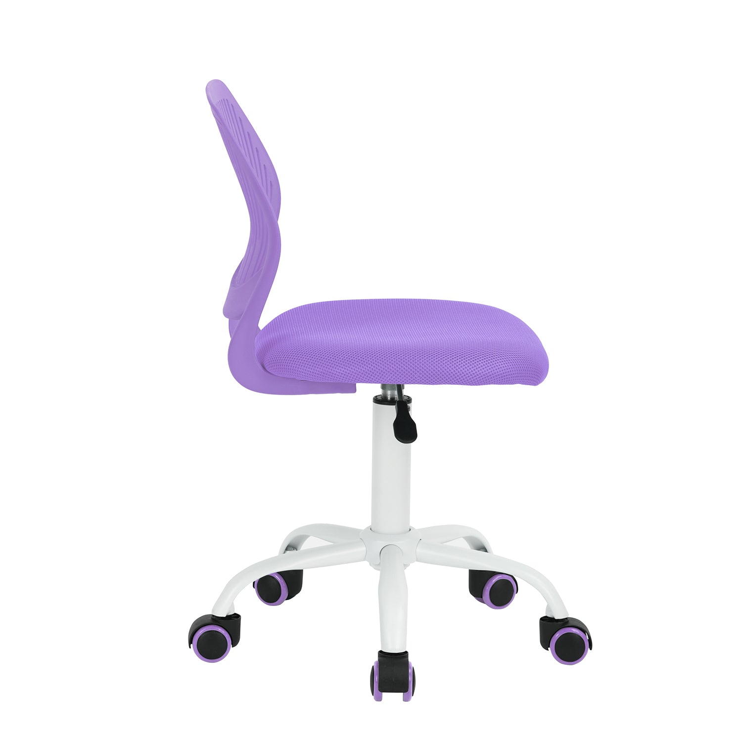 Homylin Desk Chair for Teens and Kids with Adjustable Seat with Wheels, Learning Chair the Mission Swivel with 360° Ergonomic Chair for Home Office, Study Room，Purple
