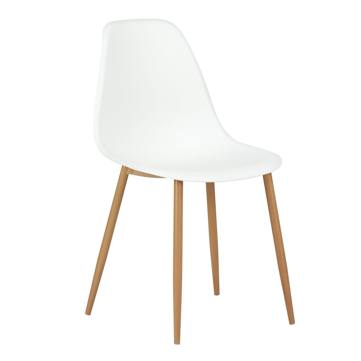Homylin Dining Chair, Mid Century Modern Style PP leisure Chairs Accent Side Chairs for Kitchen, Dining Room, Living Room, Bedroom, Office Side Chairs, White
