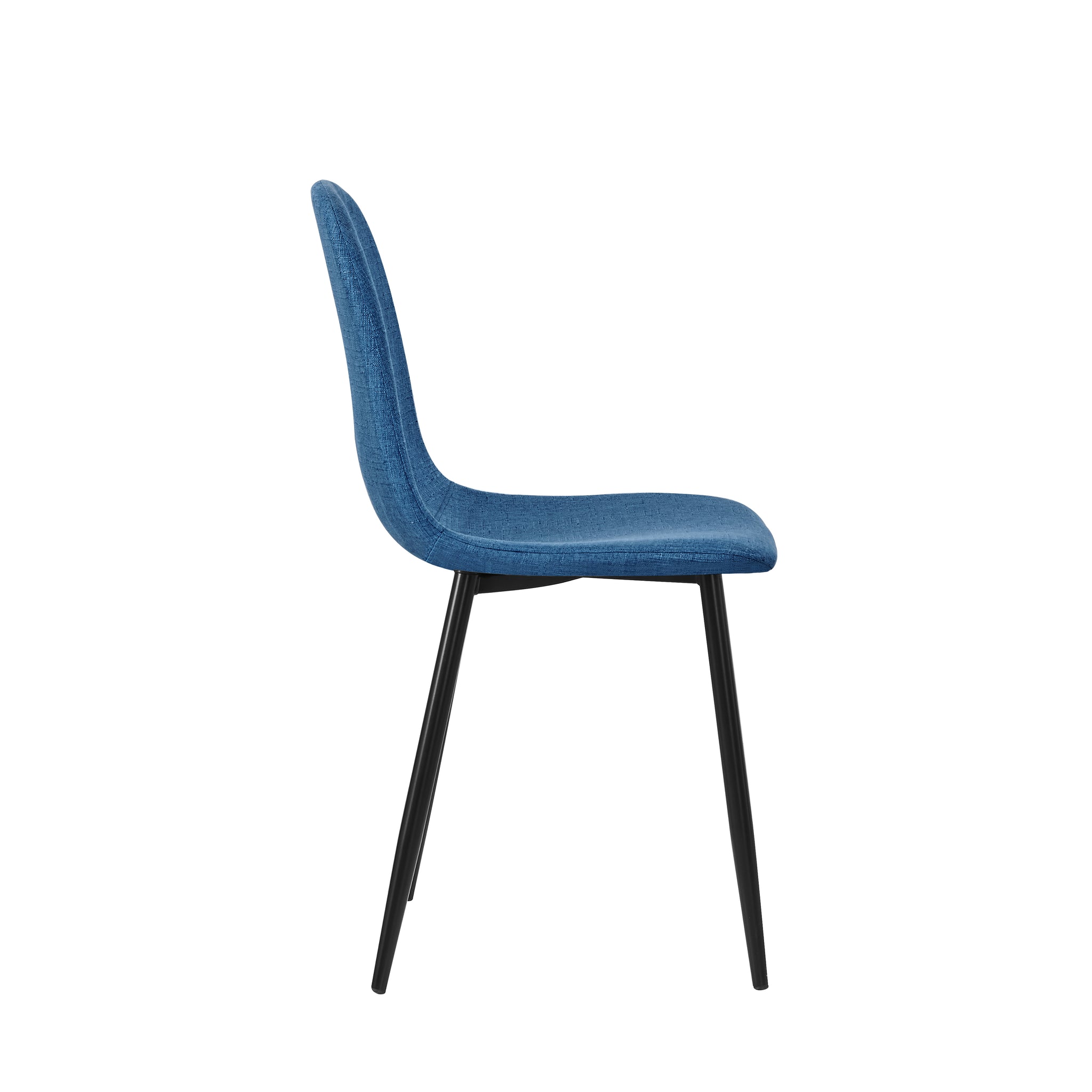 Homylin Dining Chairs Set of 4, Mid Century Modern Style Soft Fabric Chairs Accent Side Chairs for Kitchen, Dining Room, Living Room, Bedroom, Office Side Chairs, Blue