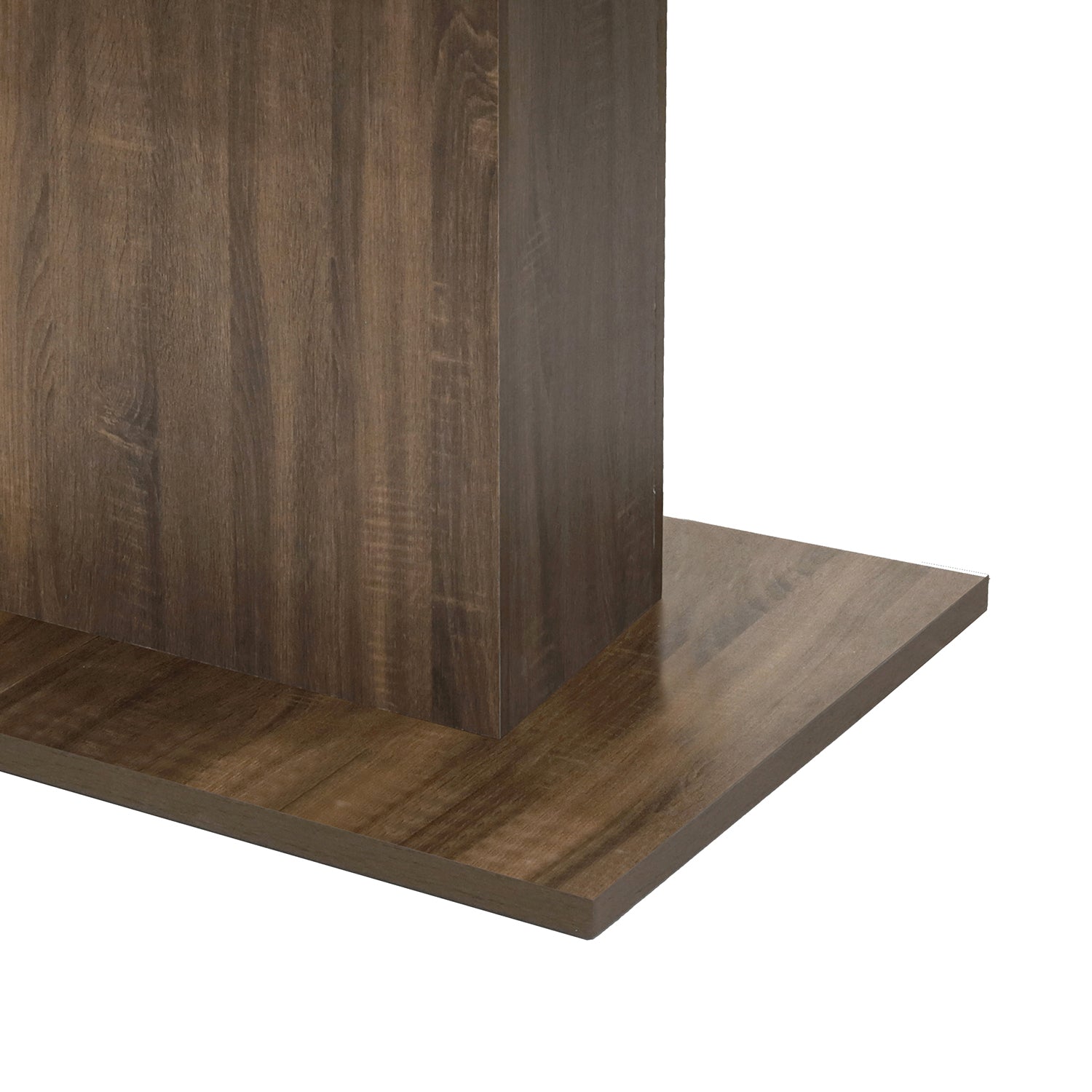 Homylin 63''Rectangular Dining Table Simplicity Kitchen Table with Wooden Pedestal Base Contemporary Living Room Dining Room Table Furniture, Seats Up to 6, Dark Brown