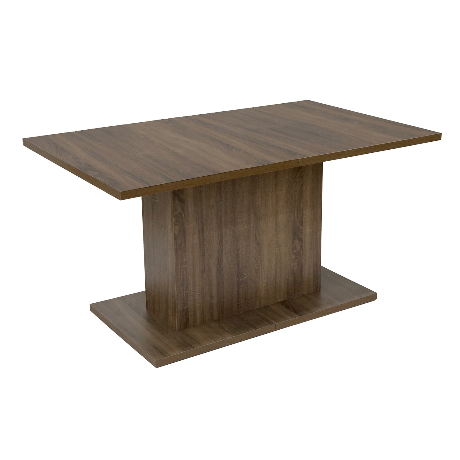 Homylin 63''Rectangular Dining Table Simplicity Kitchen Table with Wooden Pedestal Base Contemporary Living Room Dining Room Table Furniture, Seats Up to 6, Dark Brown