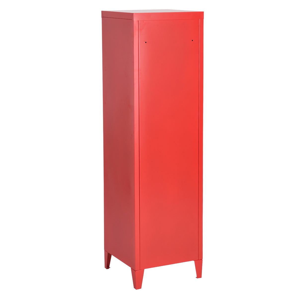 Homylin Commercial Metal File Organizer Home Office Metal Storage Cabinet, 1 Door 3 Shelf, Red