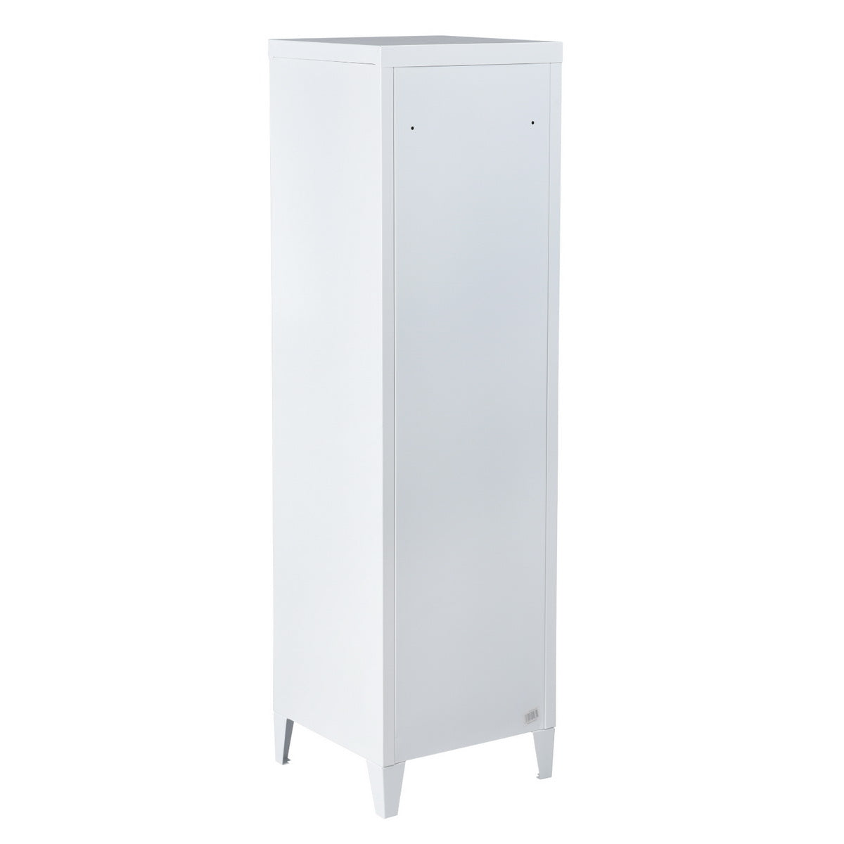Homylin Commercial Metal File Organizer Home Office Metal Storage Cabinet, 1 Door 3 Shelves, White
