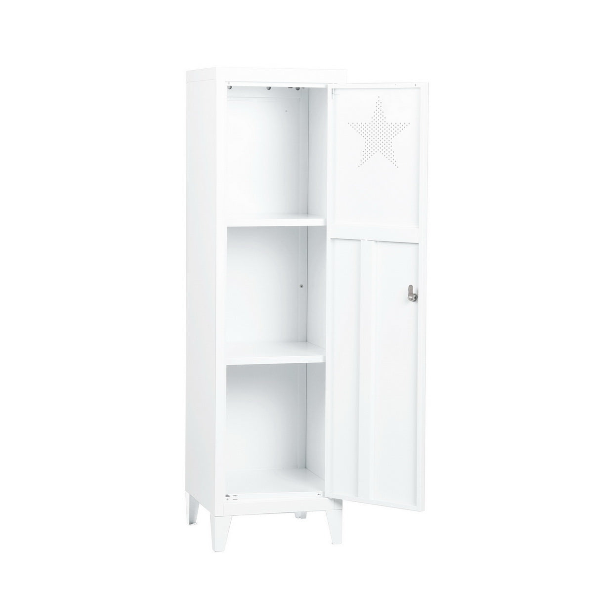 Homylin Commercial Metal File Organizer Home Office Metal Storage Cabinet, 1 Door 3 Shelves, White StarsHOMYLIN Commercial Metal File Organizer Home Office Metal Storage Cabinet, 1 Door 3 Shelves, White Stars