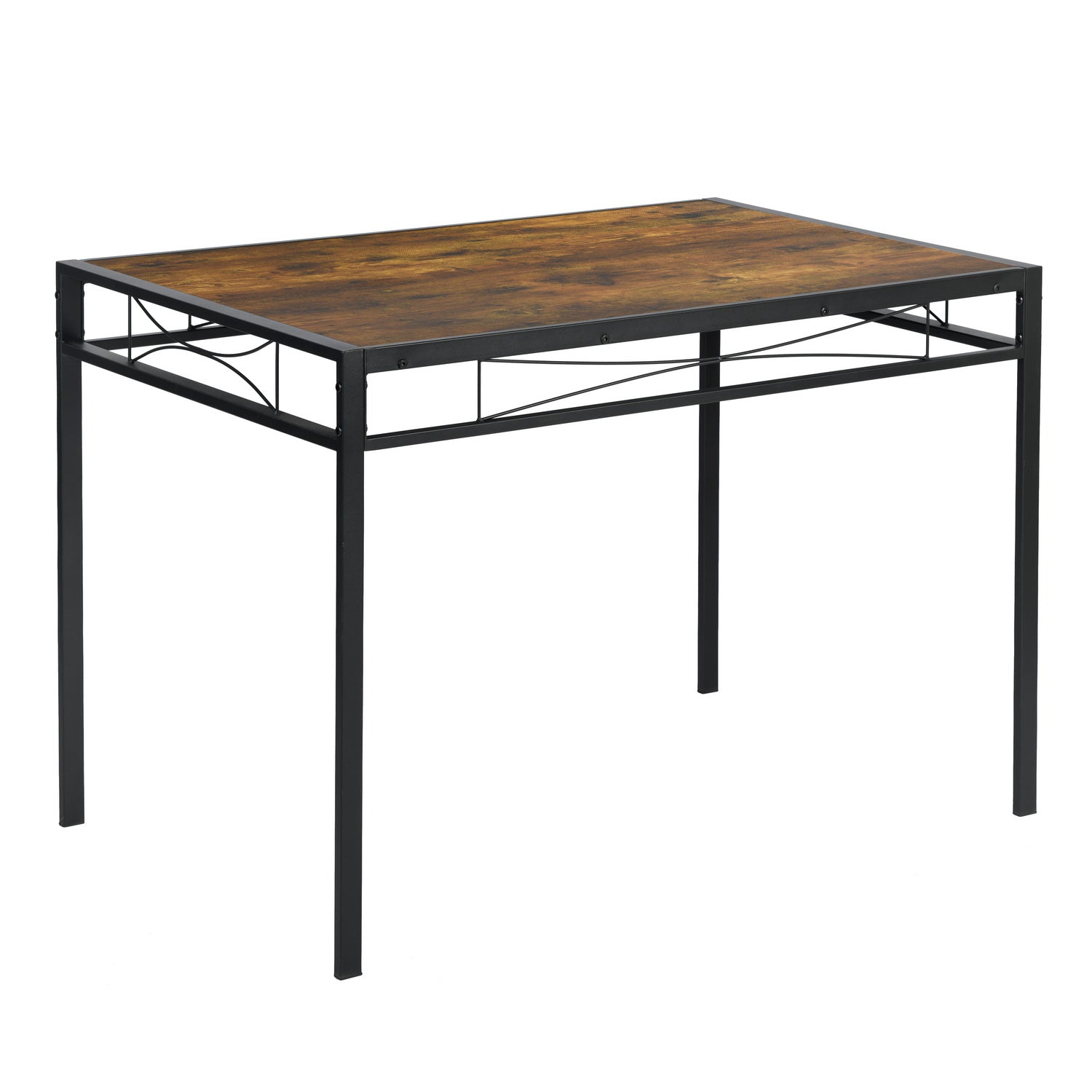 Homylin Dining Table for 4, Retro Style Industrial Minimalist Design For Dining Room Kitchen Condominiums Party Cafe Small  Space 43.3 x 27.6 x 29.5 IN Brown
