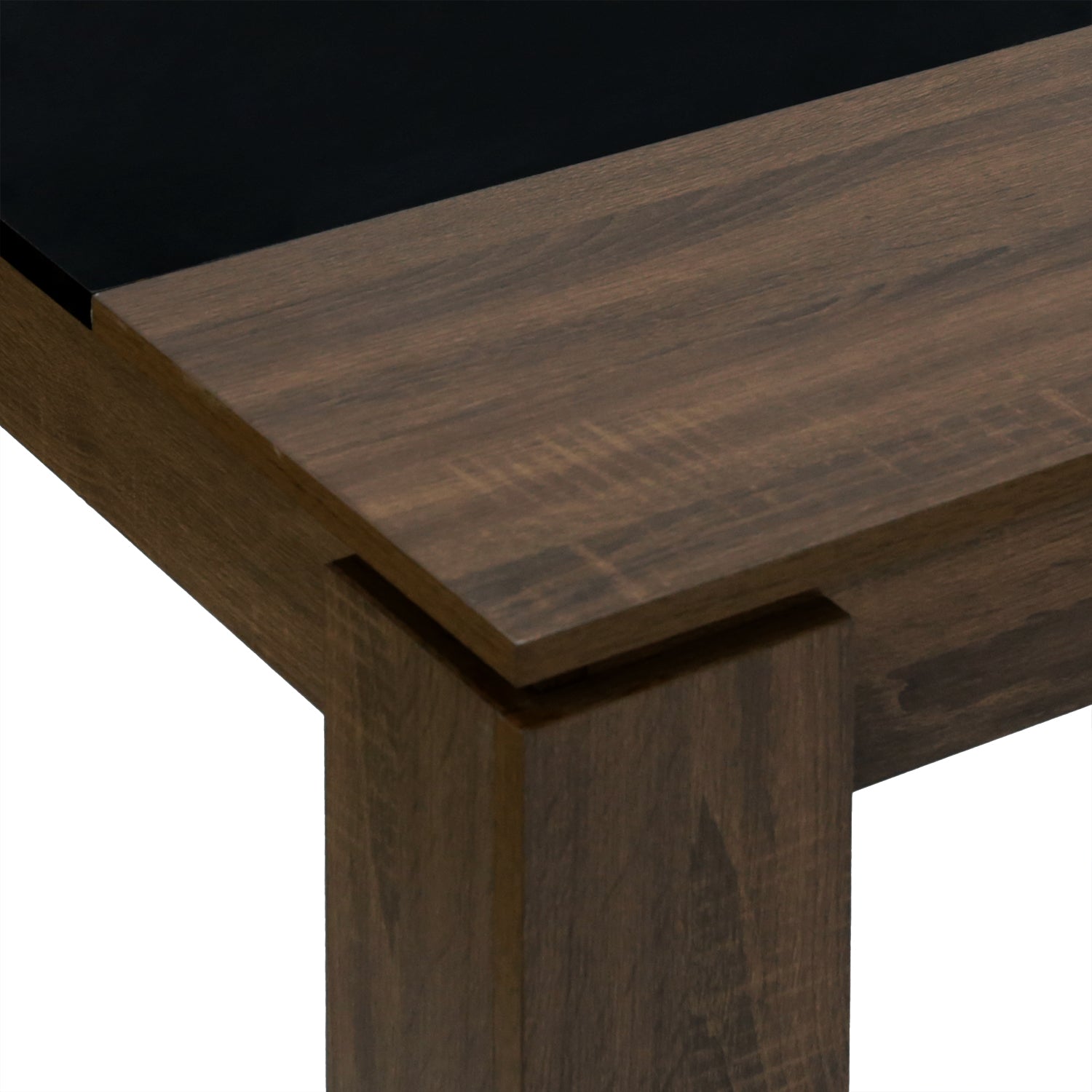 Homylin Dining Table for 6-8, 62.9-Inch Rectangular Kitchen Table Heavy Duty Industrial Wood Large Long Dining Room Table for Dining Living Room Conference, Brown and Black (only Table)