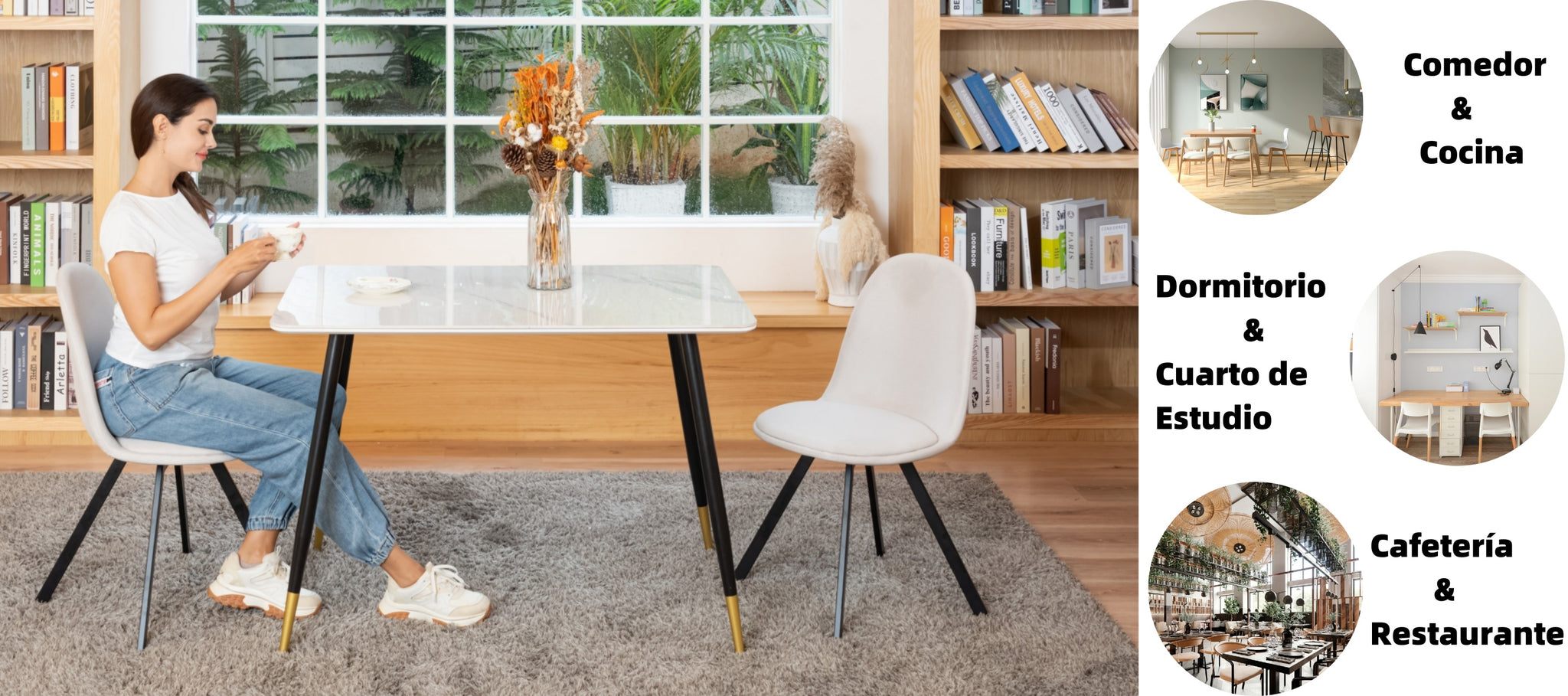 Homylin Dining Chairs set of 4, Stylish Swivel Kitchen Chairs with Comfortable Upholstered Seat for Home Kitchen Dining Room Reception Meeting Room, Beige