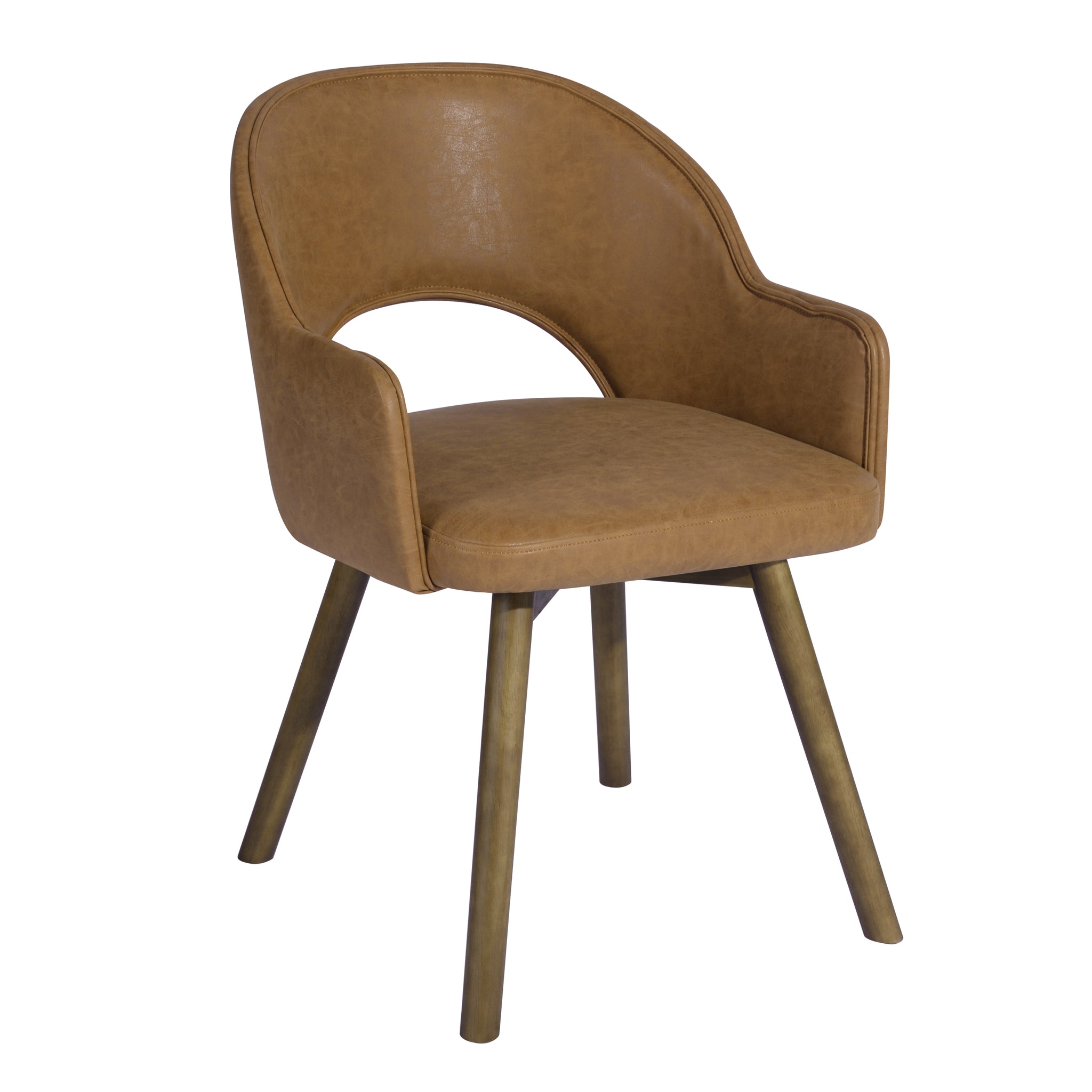 Homylin With A Mid-century Modern Wide Seat Fabrics Brown Dining Chair