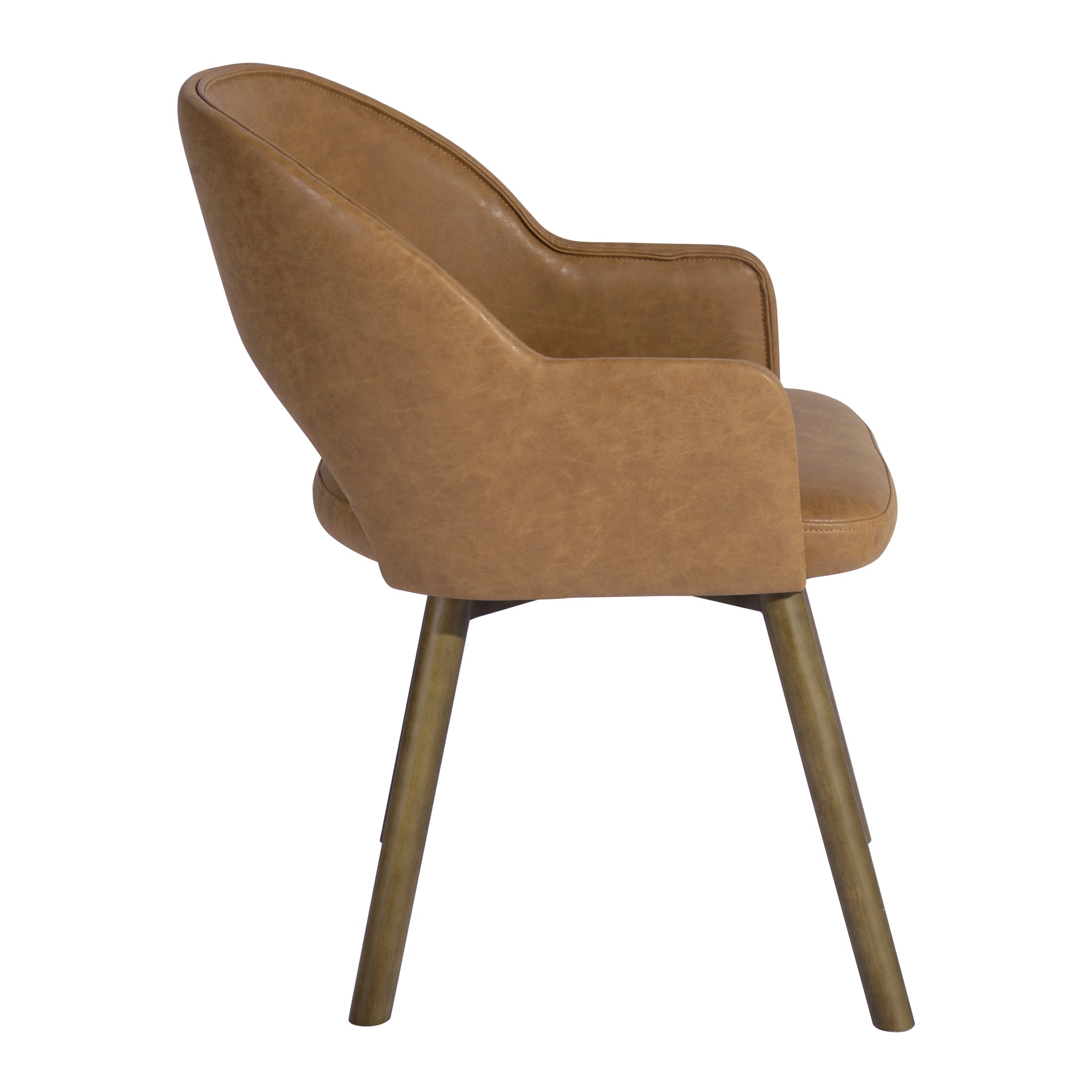 Homylin With A Mid-century Modern Wide Seat Fabrics Brown Dining Chair