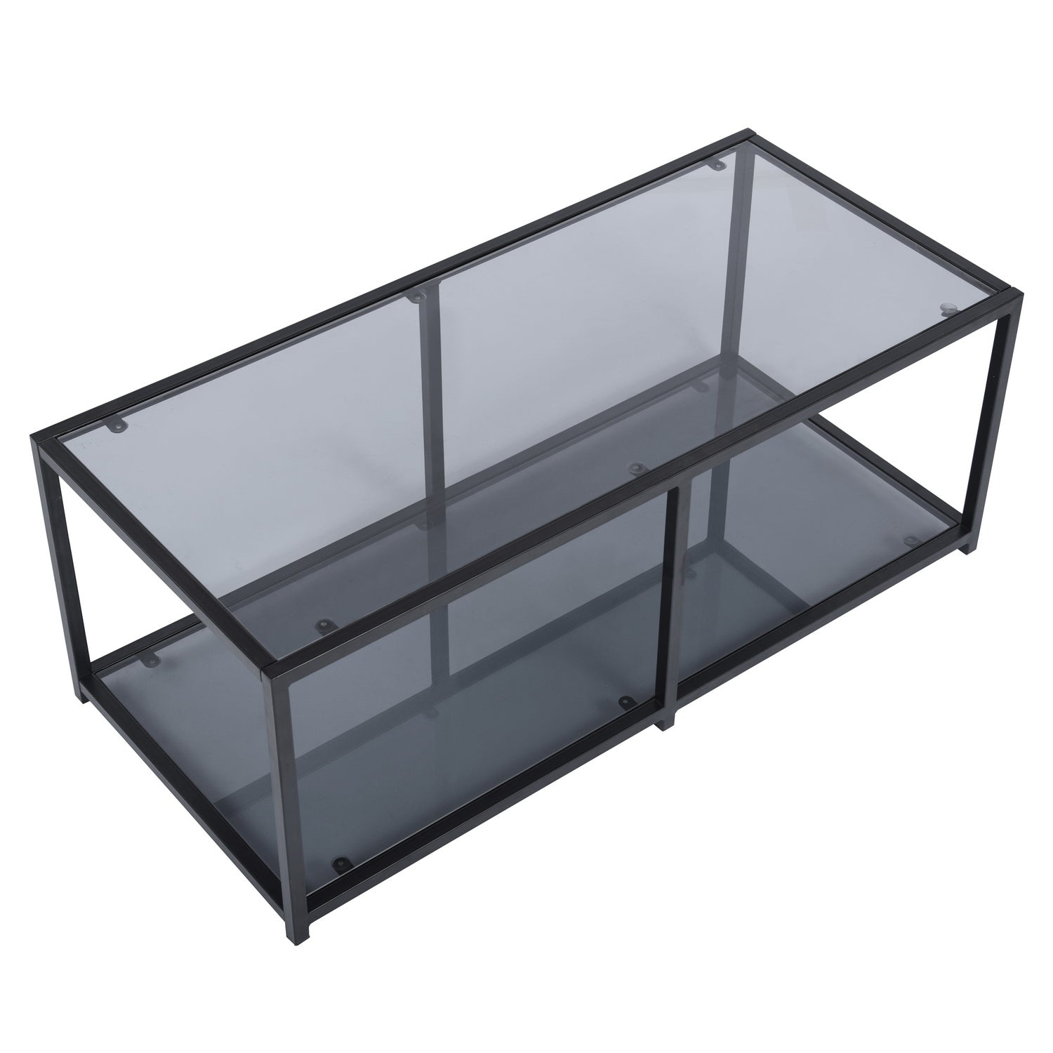 Table basse Homylin Modern Retangle 110x50x42cm gris fumé